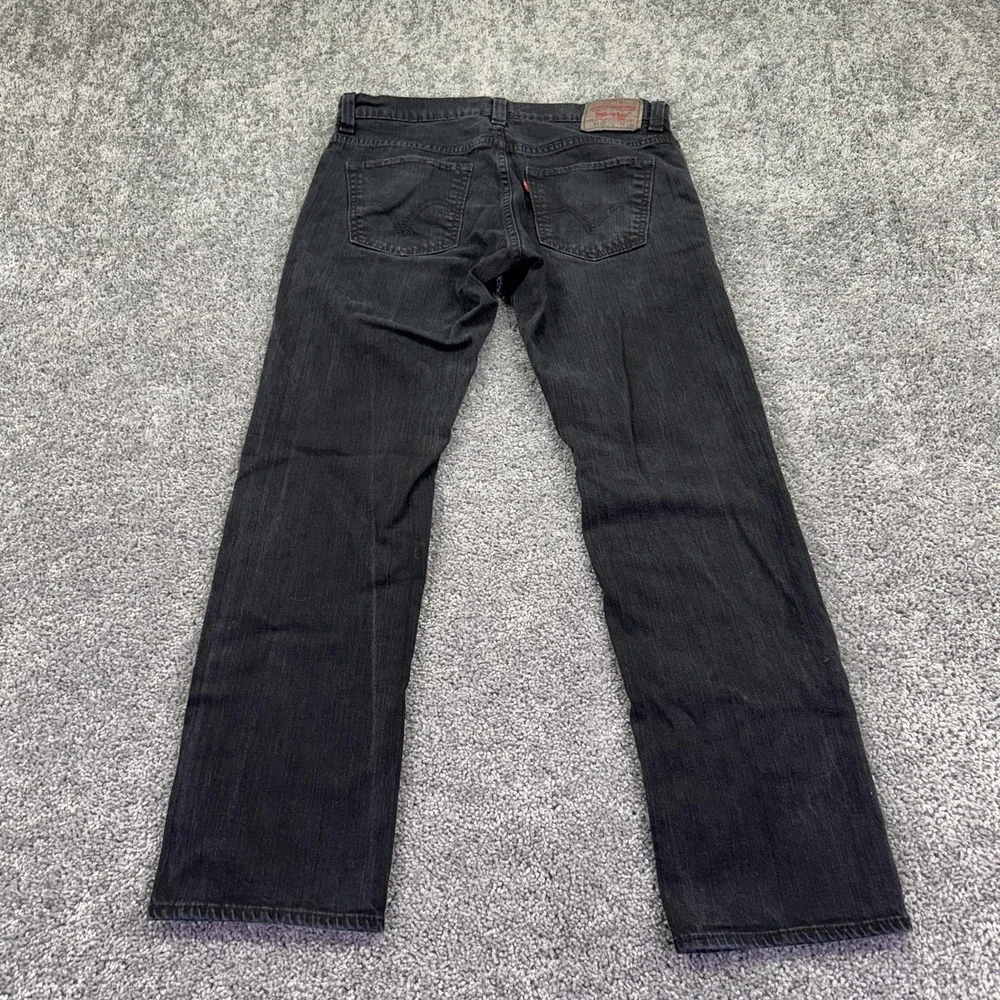 Levis 511 Jeans Mens 36x30 Gray Slim Skinny Charcoal Wash Denim Stretch Casual